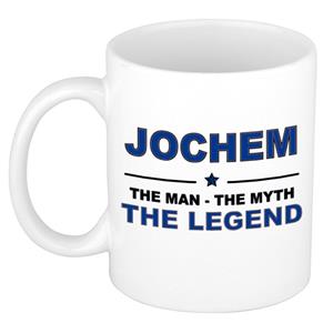 Bellatio Naam cadeau Jochem - The man, The myth the legend koffie mok / beker 300 ml - naam/namen mokken - Cadeau voor o.a verjaardag/ vaderdag/ pensioen/ geslaagd/ bedankt