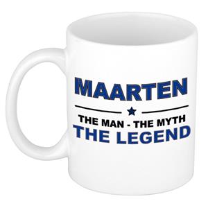 Bellatio Naam cadeau Maarten - The man, The myth the legend koffie mok / beker 300 ml - naam/namen mokken - Cadeau voor o.a verjaardag/ vaderdag/ pensioen/ geslaagd/ bedankt