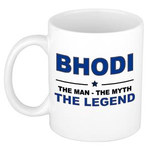 Bellatio Naam cadeau Bhodi - The man, The myth the legend koffie mok / beker 300 ml - naam/namen mokken - Cadeau voor o.a verjaardag/ vaderdag/ pensioen/ geslaagd/ bedankt