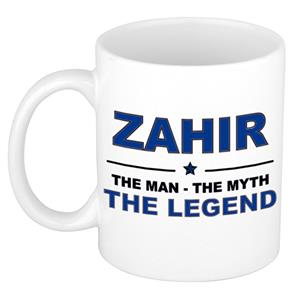 Bellatio Naam cadeau Zahir - The man, The myth the legend koffie mok / beker 300 ml - naam/namen mokken - Cadeau voor o.a verjaardag/ vaderdag/ pensioen/ geslaagd/ bedankt