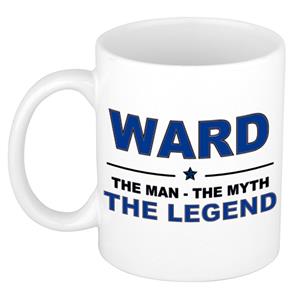 Bellatio Naam cadeau Ward - The man, The myth the legend koffie mok / beker 300 ml - naam/namen mokken - Cadeau voor o.a verjaardag/ vaderdag/ pensioen/ geslaagd/ bedankt