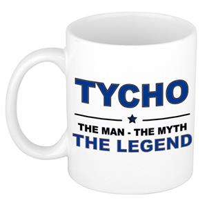 Bellatio Naam cadeau Tycho - The man, The myth the legend koffie mok / beker 300 ml - naam/namen mokken - Cadeau voor o.a verjaardag/ vaderdag/ pensioen/ geslaagd/ bedankt