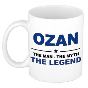 Bellatio Naam cadeau Ozan - The man, The myth the legend koffie mok / beker 300 ml - naam/namen mokken - Cadeau voor o.a verjaardag/ vaderdag/ pensioen/ geslaagd/ bedankt