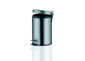 Kela Impronta Pedaal Afvalemmer Silent Close - 3 liter - Zilver