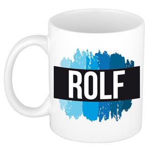 Bellatio Rolf naam cadeau mok / beker met verfstrepen - Cadeau collega/ vaderdag/ verjaardag of als persoonlijke mok werknemers