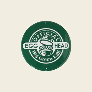 Big Green Egg Rond Tekstbord Groen 'Official Egghead' 
