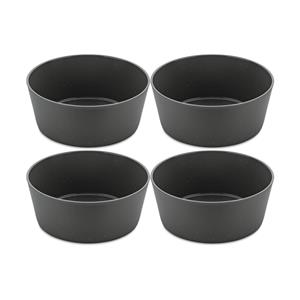 KOZIOL Schale »2er-Set Connect Bowl Nature Ash Grey, 400 ml«, Kunststoff-Holz-Mix, (Set, 2-tlg), stapelbar