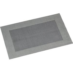 2x Rechthoekige Onderleggers/placemats Voor Borden Zilver Geweven Print Met Rand 29 X 43 Cm - Placemats