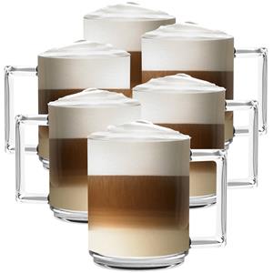 Vitrolux Luxe Latte Macchiato - Koffieglazen - Cappuccino Glazen - Cappuccino Kop atte Glazen - 250 Ml et Van 6