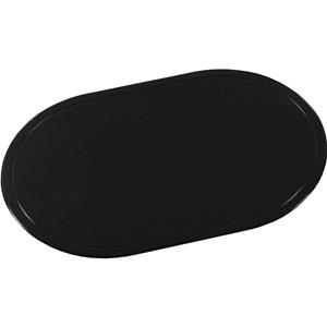 6x Ovale placemats zwart 28 x 44 cm - Zwarte placemats/onderleggers - Keukenbenodigdheden - Tafeldecoratie