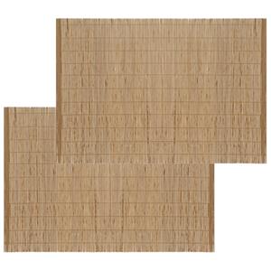 Secret De Gourmet Set van 4x stuks placemats naturel bamboe 45 x 30 cm - Tafel onderleggers