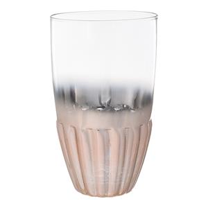 DEPOT Trinkglas Rille ca. 400ml, ca., roségold