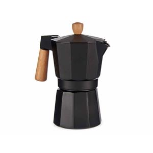 BigBuy Home Italienische Kaffeemaschine 6 Tassen Holz Aluminium