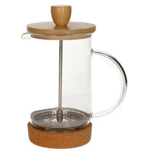 Items Cafetiere French Press Koffiezetter Bamboe 350 Ml - Cafetiere