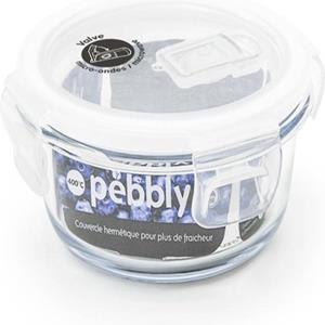 Pebbly Vershoudbox, Borosilicaat Glas, Rond, 400 Ml - 