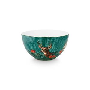 PiP Studio Schale »Pip Studio Home Bowl / Schüssel Winter Wonderland Deer, Durchmesser 15 cm, grün«, Keramik