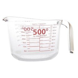 Cosy & Trendy Glazen maatbeker hittebestendig 1 liter - 1000 ml - Keuken/kookbenodigdheden - Maatbekers - Vloeistoffen afmeten