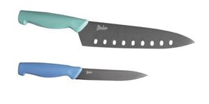 Steuber Messer-Set (Set, 2-tlg), Titanium-beschichtet ergonomischer Griff Grün, blau