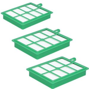 McFilter HEPA-Filter AEG (3 Stück), Zubehör für VX7-2-ÖKO Staubsauger, Grün, Kunststoff / Filter-Lamellen, Hygienefilter