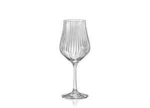 Crystalex Weißweinglas »Tulipa Optic 350 ml 6er Set«, Kristallglas, geriffelt