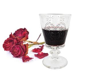 Sendez Weinglas »6 Weingläser mit Relief 280ml auf Fuß Rotweingläser Weißweingläser Trinkgläser«, Glas
