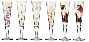 Ritzenhoff Champagnerglas »Dekomiro 6er Set Goldnacht Champus«, Kristallglas