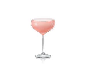 Crystalex Cocktailglas »Coupe Praline Cherry rosa«, Kristallglas, 180 ml, 4er Set