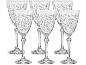 Crystalex Weißweinglas »Leaves Clear 250 ml 6er Set«, Kristallglas, Pantografie, Gravur