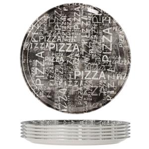 MamboCat Pizzateller »6er Set Pizzateller Napoli Black 33cm - 04018#Z70«