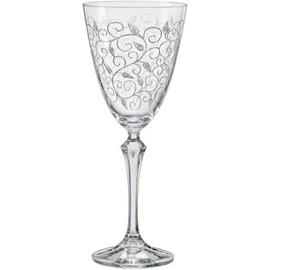 Crystalex Rotweinglas »Leaves Clear 350 ml 6er Set«, Kristallglas, Pantografie