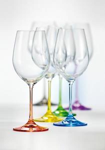 Crystalex Rotweinglas »Rainbow 550 ml«, Glas, mehrfarbig, 6er Set