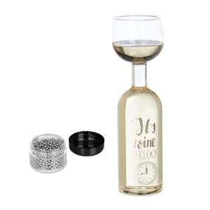 RELAXDAYS Weinglas »XXL Weinflasche mit Glas«, Glas