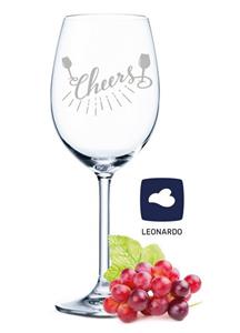 GRAVURZEILE Rotweinglas »Leonardo Weinglas mit Gravur Cheers«, Glas