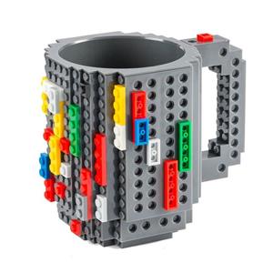 Goods+Gadgets Tasse »Brick Mug Tasse mit Bausteinen«, Kunststoff, Kaffeetasse Kaffee-Becher 350ml