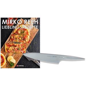 CHROMA Kochmesser, P-18 type 301 Kochmesser + handsigniertes Kochbuch "Mirko Reeh Lieblingsrezepte