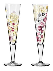 Ritzenhoff Champagnerglas »Dekomiro 2er Set Goldnacht Champus Koi+Kirschblüte«, Kristallglas