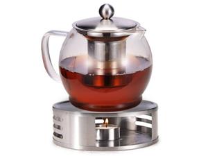 Gravidus Teekanne »Teekanne Glas mit Edelstahl Stövchen Teebereiter Siebeinsatz Sieb Teewärmer 1,2l«