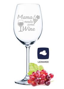 GRAVURZEILE Rotweinglas »Leonardo Weinglas mit Gravur - Mama needs some Wine - Lustige Geschenke - Geburtstagsgeschenk für Männer & Frauen sowie Mama & Papa - Geeignet als Rotweingl&au