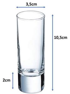 Emilja Schnapsglas »Schnapsglas Island 6,5cl - 12 Stück«, mit Eisboden