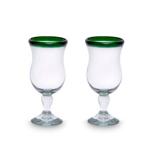 Mitienda Cocktailglas »Cocktailgläser 2er Set grün, geschwungen«