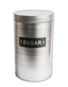 Sonstige Zuckerdose »BLECHDOSE Sugar 18cm Alu Zuckerdose Vorratsdose Aufbewahrungsdose Dose 89 (Silber)«