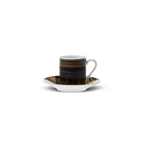 Karaca Kaffeeservice » Plaid Set für 6 Personen Kaffeetassen 80 ml, Schwarz«