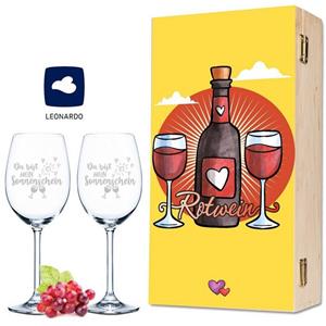 GRAVURZEILE Rotweinglas »Weingläsern - Sundowner Vino«, Glas