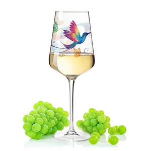 GRAVURZEILE Rotweinglas »Leonardo Puccini Weinglas mit UV-Druck - Kolibri Design - Geschenk für Weingenießer zum Grillfest Sommerfest - ein sommerliches Geschenk für Sie & Ihn f&