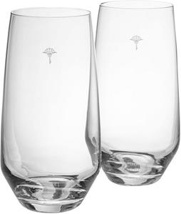 Joop! Longdrinkglas » SINGLE CORNFLOWER«, Kristallglas, mit einzelner Kornblume als Dekor, 2-teilig