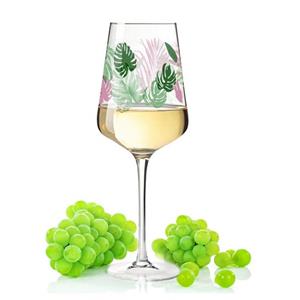 GRAVURZEILE Rotweinglas »Leonardo Puccini Weinglas mit UV-Druck - Tropical Jungle Design - Geschenk für Weingenießer zum Grillfest Sommerfest - Sommer Geschenk mit tropischen Pflanzen