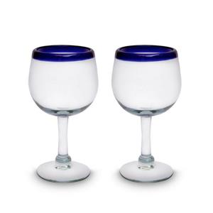 Mitienda Weinglas »Weinglas 2er Set Burbuja, Mundgeblasenes Glas«