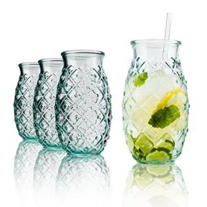 BigDean Cocktailglas »Trinkgläser im Ananas−Design 700ml«, Glas