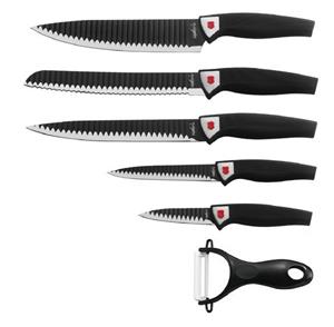 Cheffinger Messer-Set »6 teiliges Messerset (5 Messer & 1 Sparschäler) in Klappbox mit Magnetverschluss scharfe Messerklingen Küchenmesser Fleischmesser« (6-tlg)