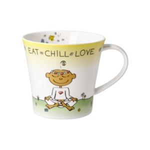 Goebel Coffee-/Tea Mug Der kleine Yogi - Eat Chill Love bunt